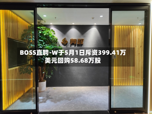 BOSS直聘-W于5月1日斥资399.41万美元回购58.68万股