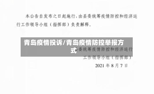 青岛疫情投诉/青岛疫情防控举报方式